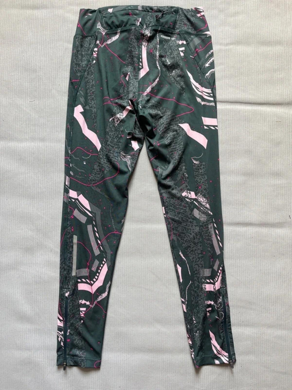 Salomon Women's Agile Long Tights - Green/White, Size Small