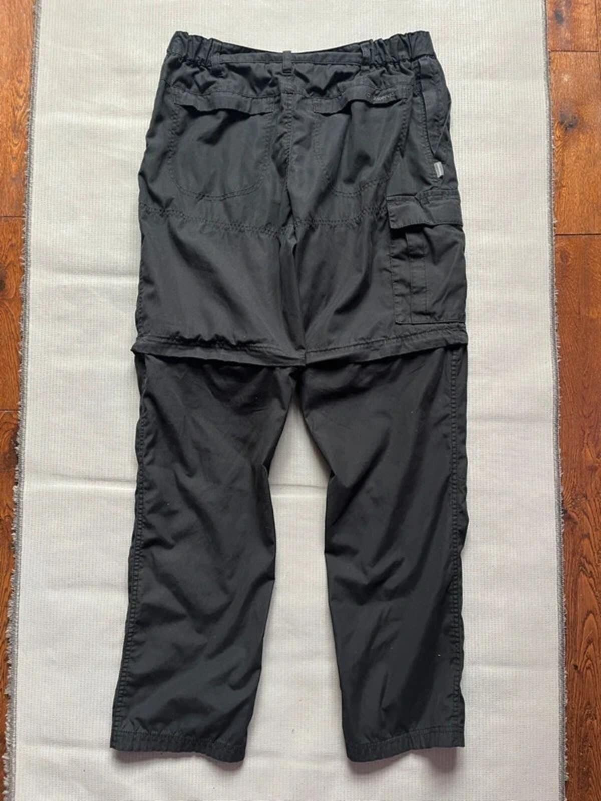 Craghoppers Women's Kiwi Pro Stretch Convertible Hiking Trousers Black Large