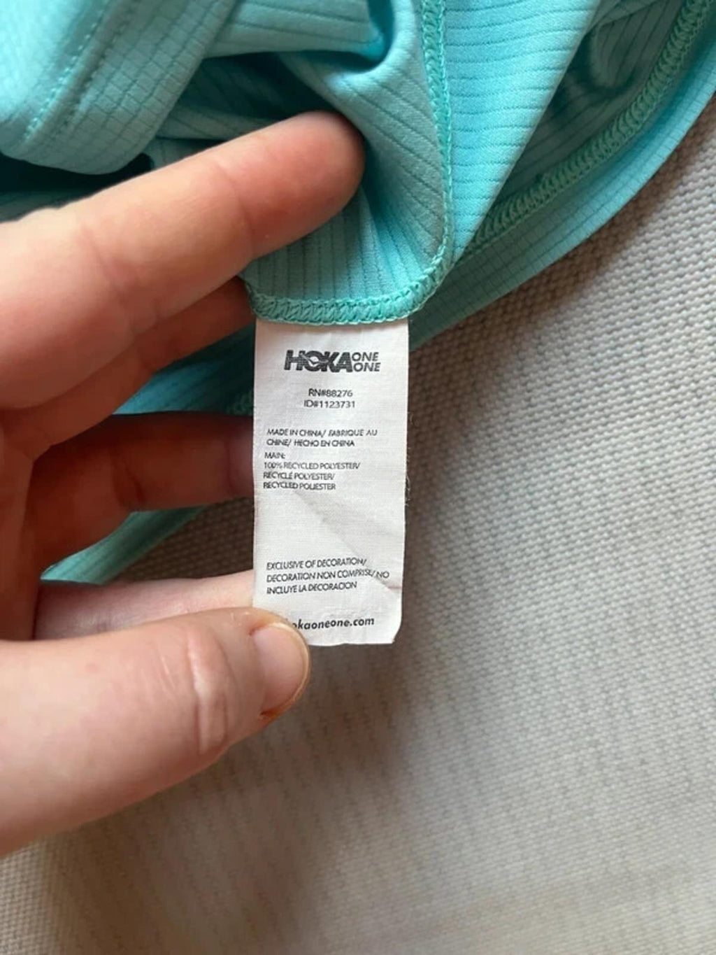 HOKA Women’s Glide 3/4 Sleeve Shirt - Light Blue, Size Small