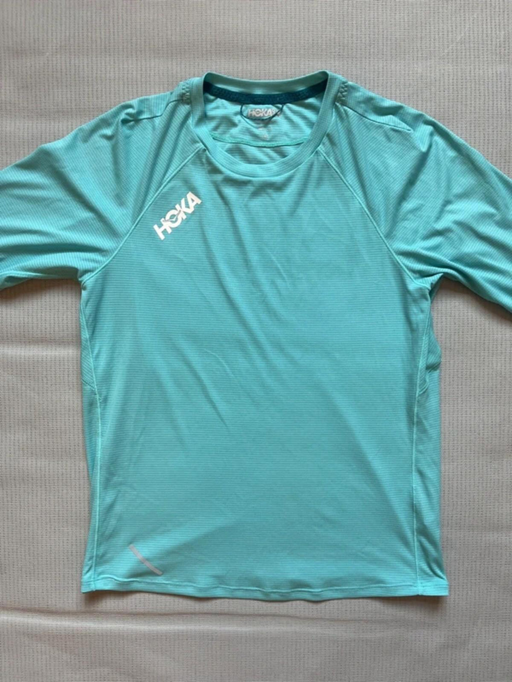 HOKA Women’s Glide 3/4 Sleeve Shirt - Light Blue, Size Small