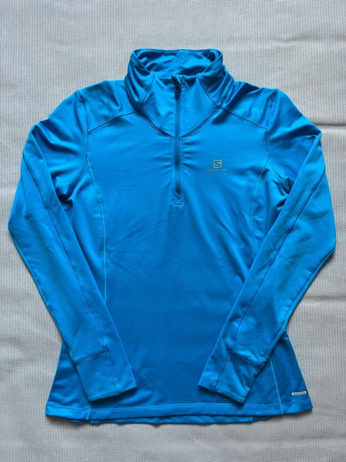 Salomon Women's Discovery Half Zip Midlayer Top - Blue, Size Small