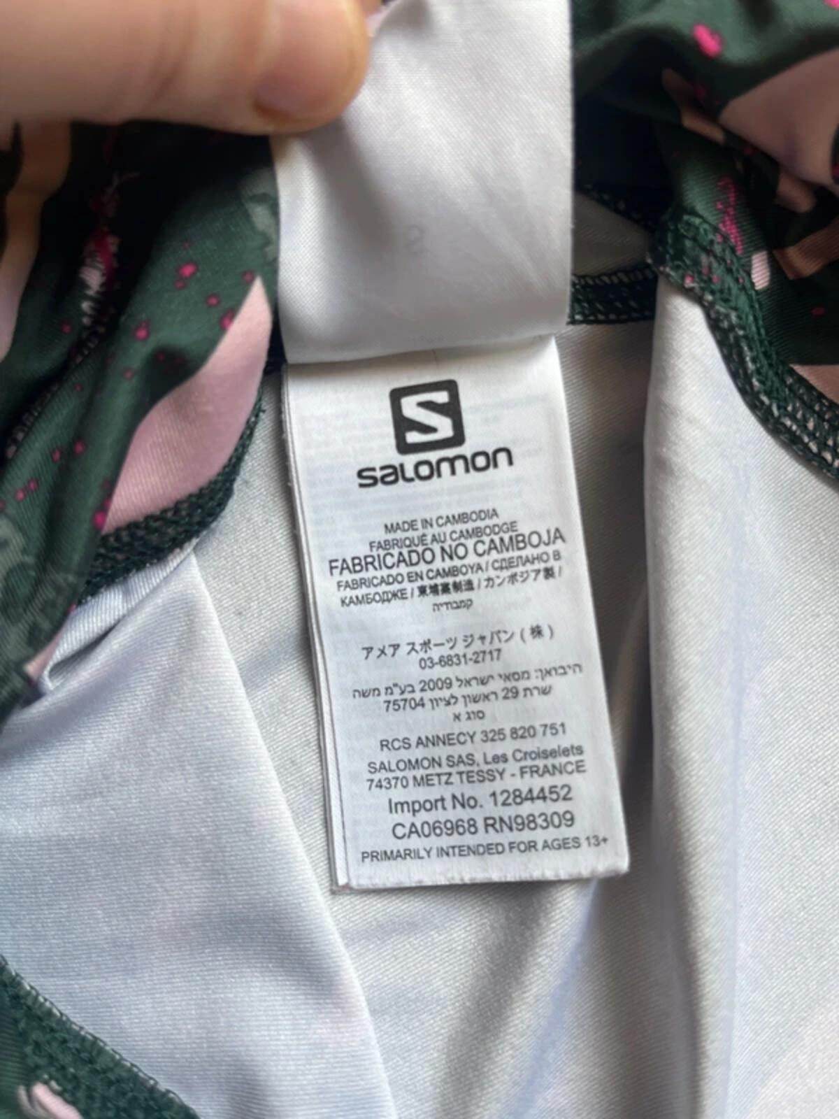 Salomon Women's Agile Long Tights - Green/White, Size Small