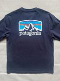 Patagonia Men's Fitz Roy Horizons Long Sleeve Responsibili-Tee - Navy Blue, Medium