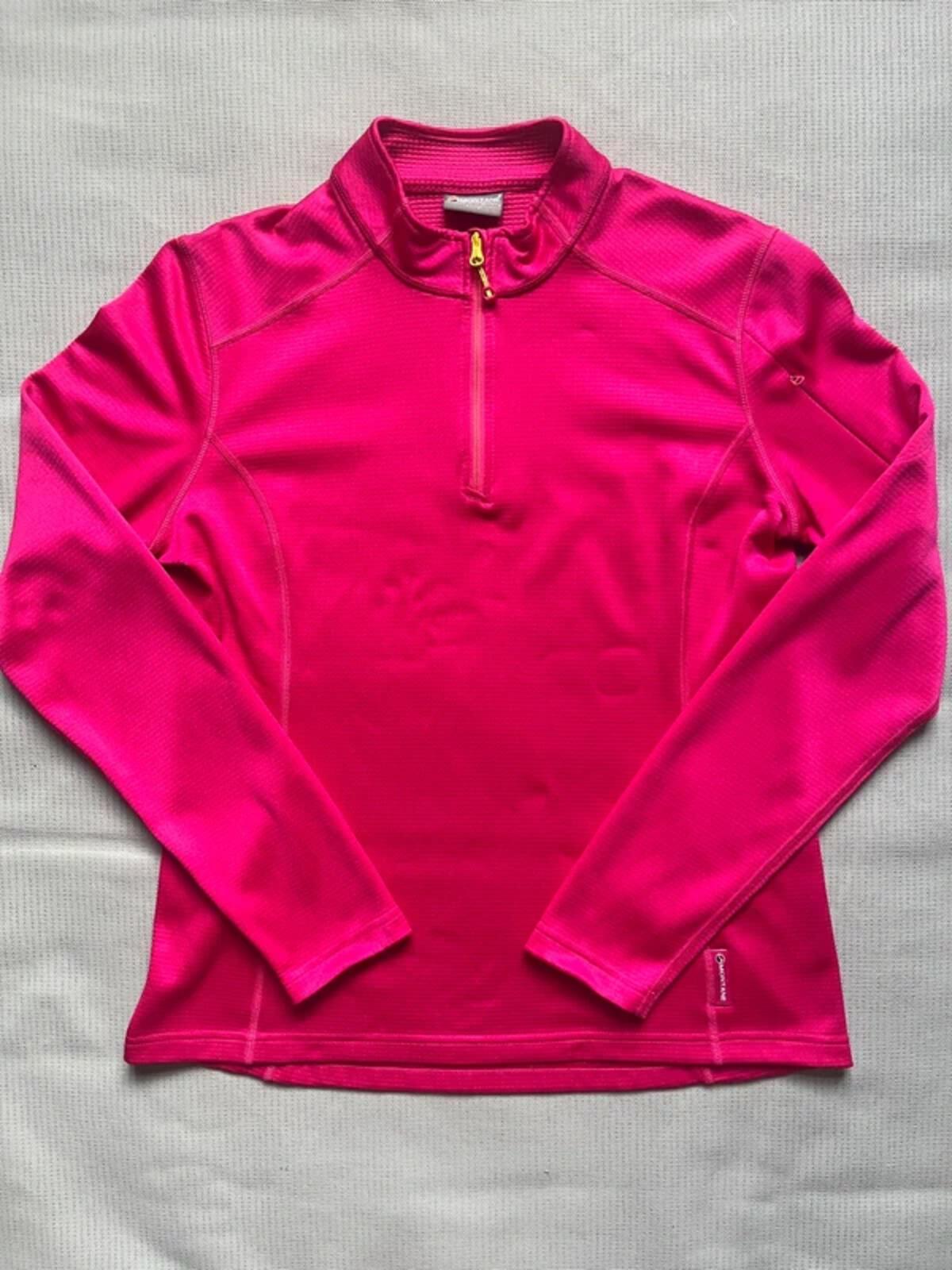 Montane Women’s 1/4 Fleece Long Sleeve Top - Pink, UK Size 12