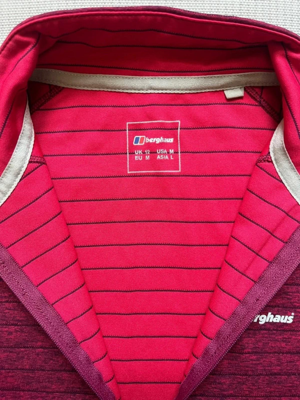 Berghaus Women's Thermal Tech Long Sleeve Baselayer - Red, Size UK 12