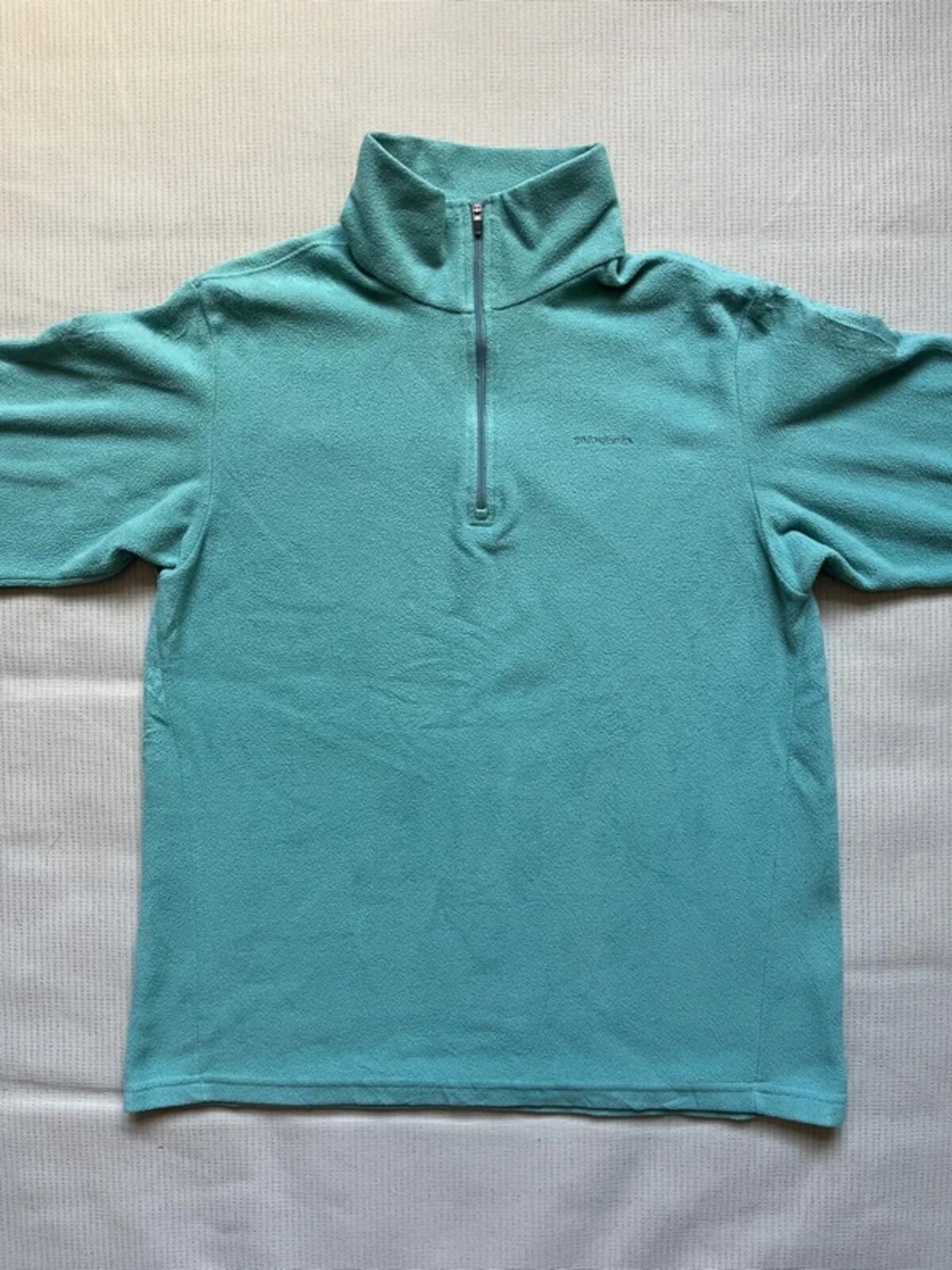 Patagonia Women's Synchilla 1/4 Zip Fleece - Grey/Blue, Size Medium