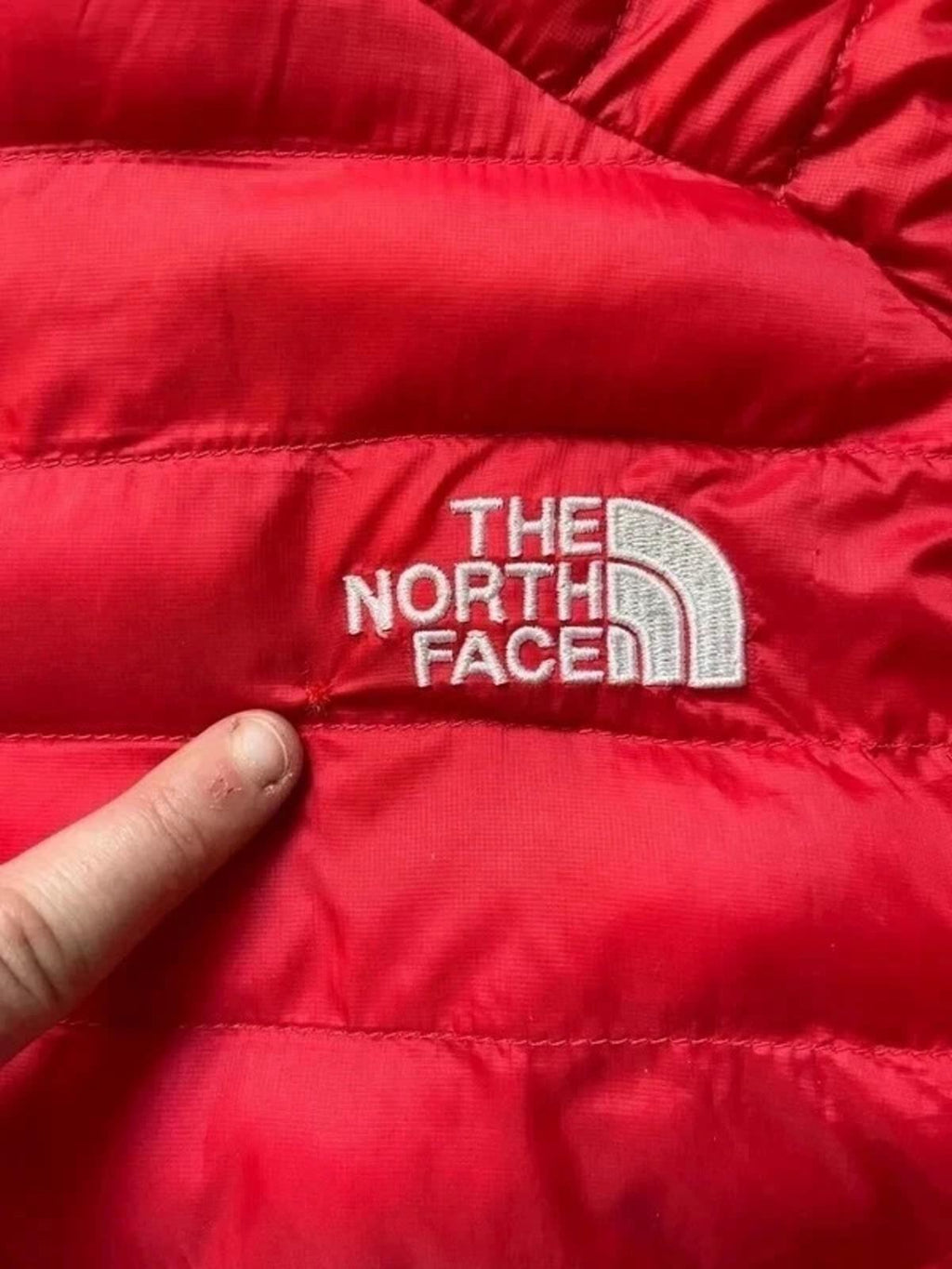The North Face Men’s Circular Design Down Filled Puffer Jacket - Red, Size Small