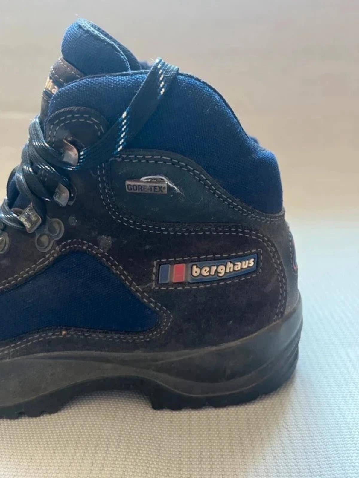 Vintage Classic Berghaus Ascent Goretex Hiking Boots - Blue/Purple, Size UK 5.5