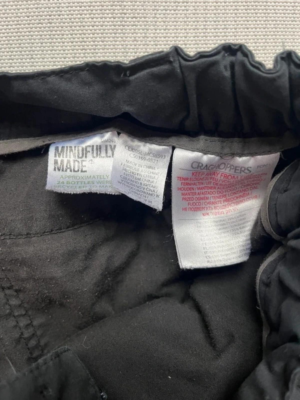 Craghoppers Women's Kiwi Pro Stretch Convertible Hiking Trousers Black Large