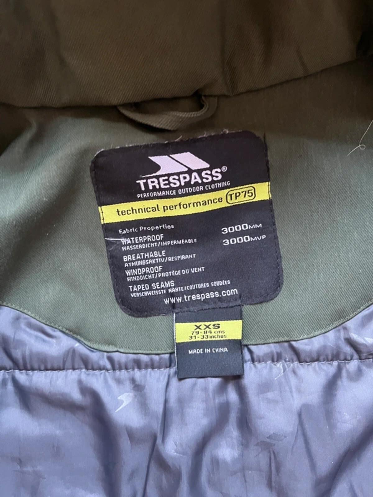 Trespass Men's Waterproof Jacket Green Small