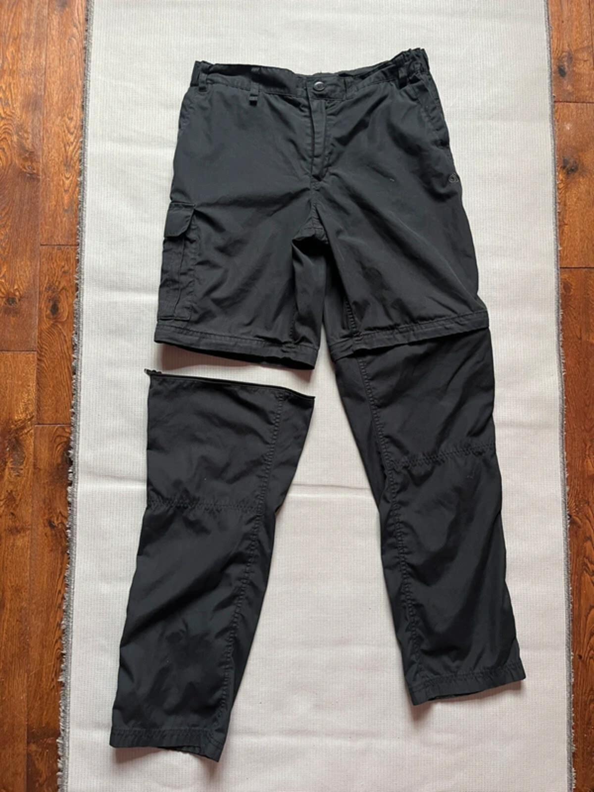 Craghoppers Women's Kiwi Pro Stretch Convertible Hiking Trousers Black Large