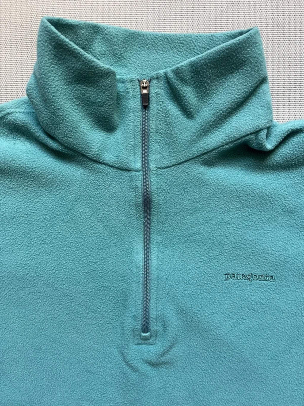 Patagonia Women's Synchilla 1/4 Zip Fleece - Grey/Blue, Size Medium