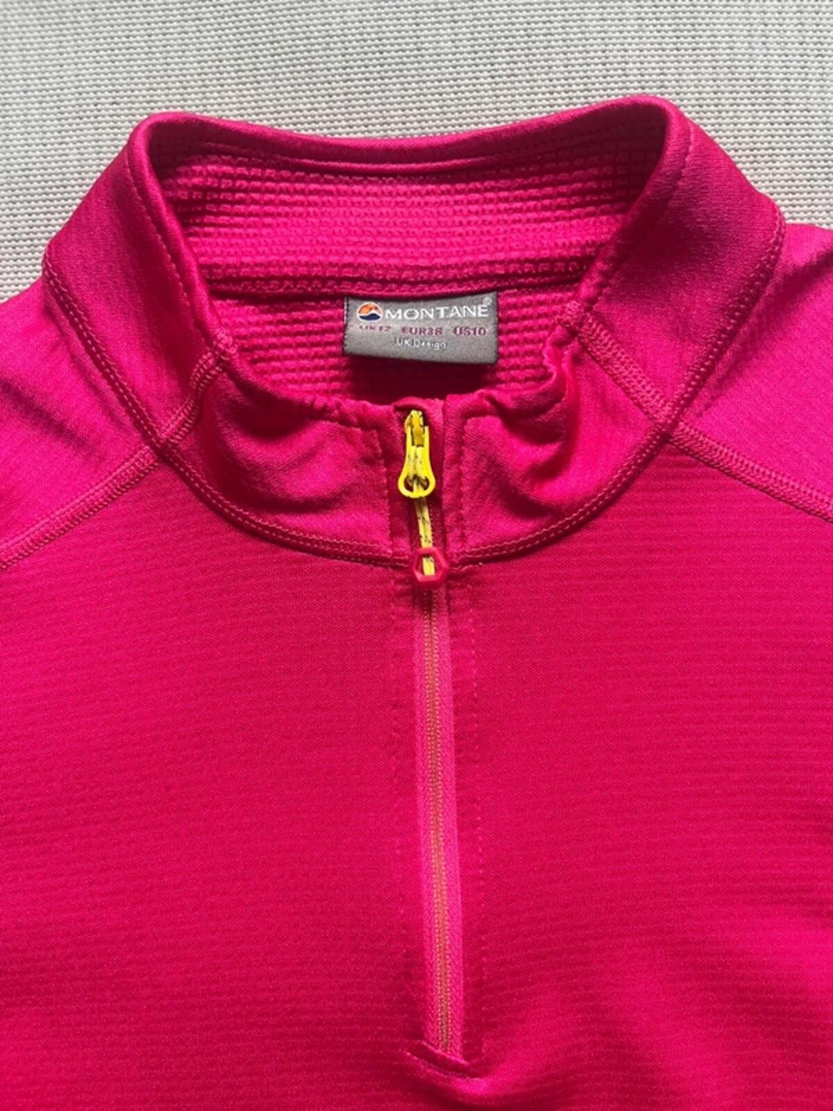 Montane Women’s 1/4 Fleece Long Sleeve Top - Pink, UK Size 12