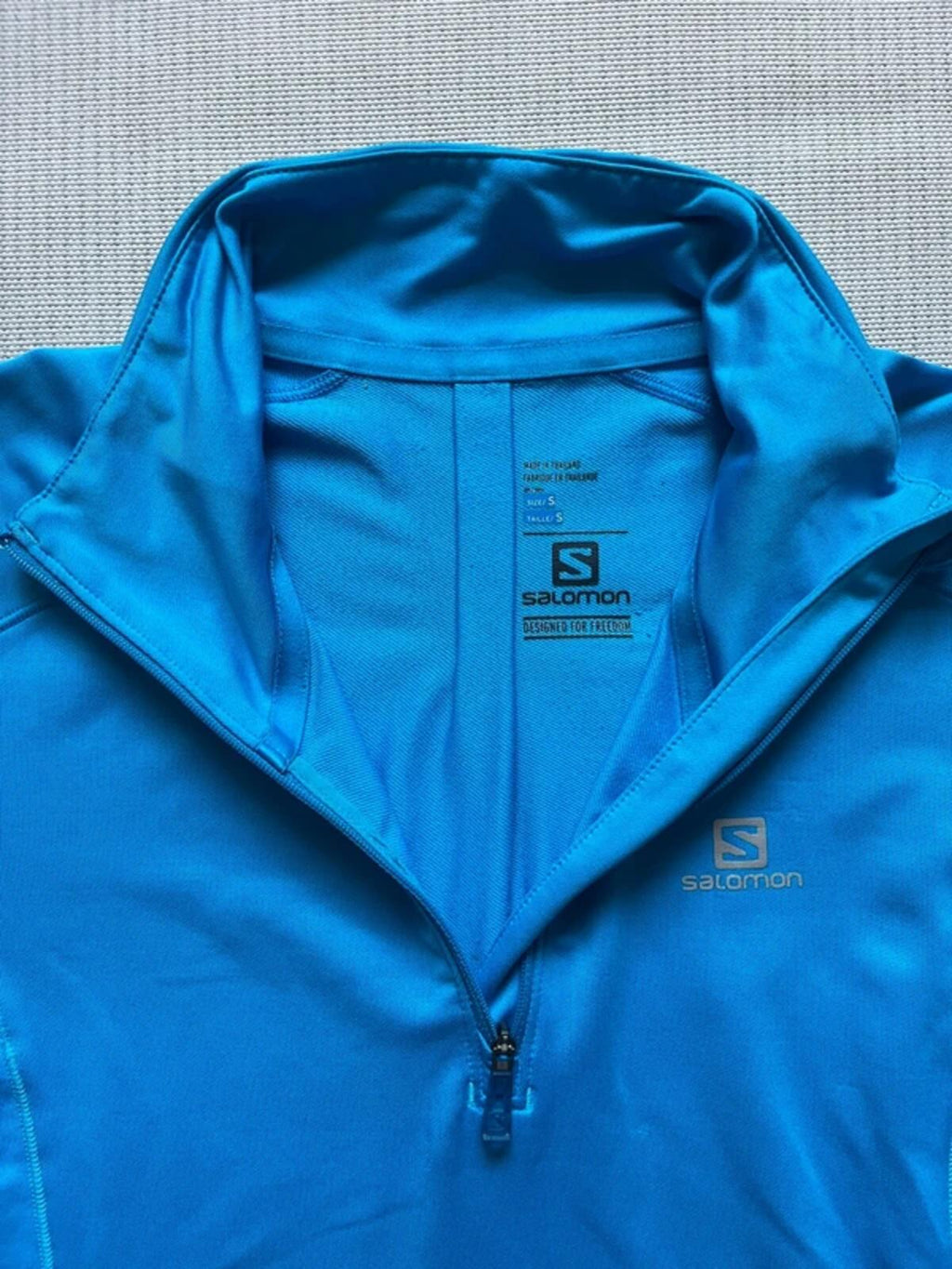 Salomon Women's Discovery Half Zip Midlayer Top - Blue, Size Small