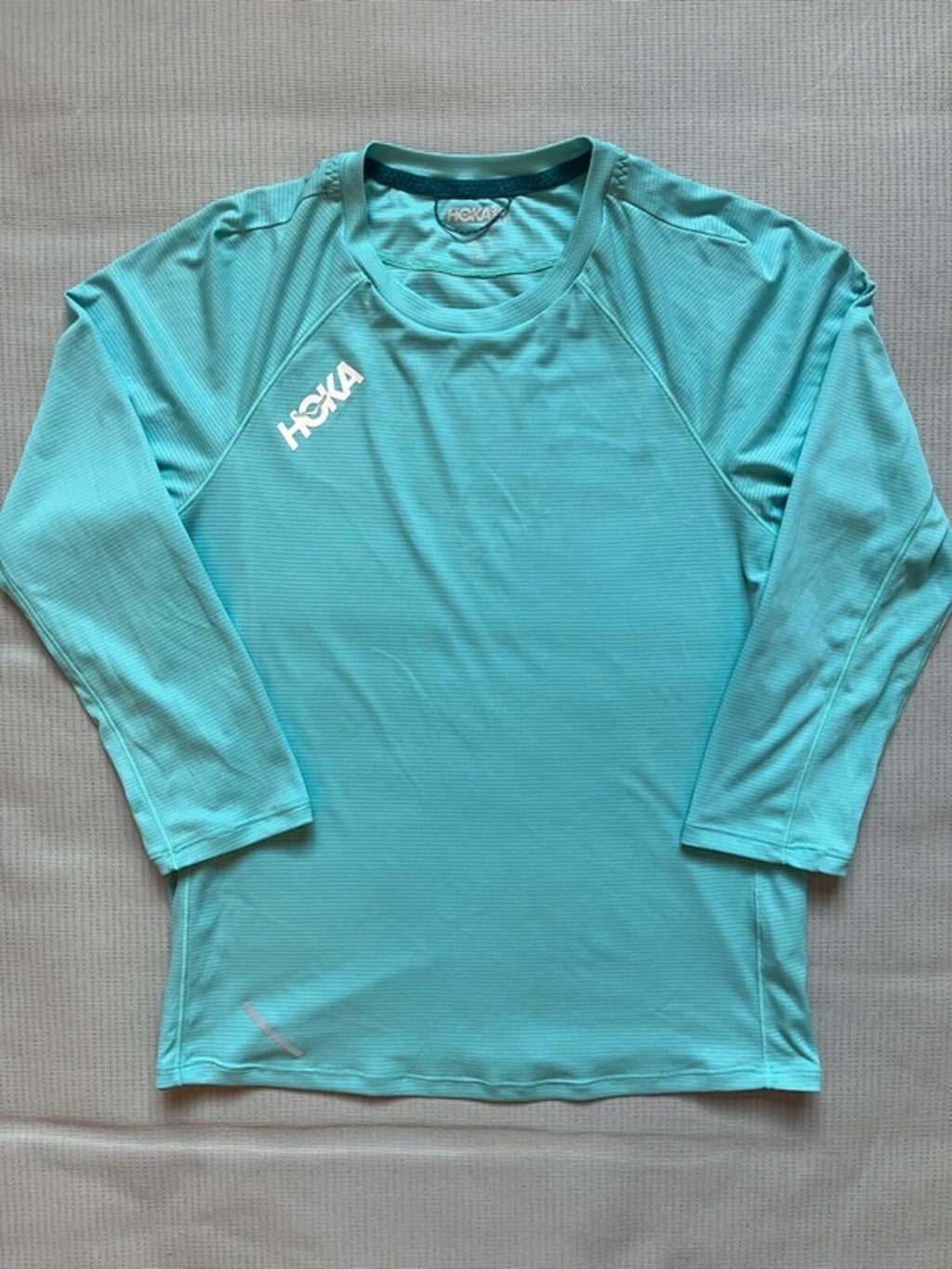 HOKA Women’s Glide 3/4 Sleeve Shirt - Light Blue, Size Small