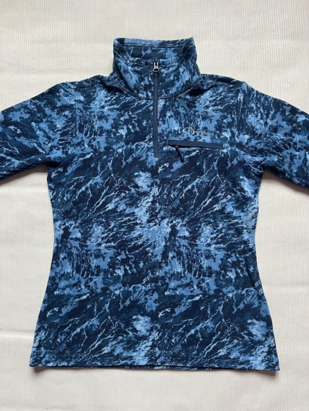 Berghaus Women's Navala Half Zip Fleece - Blue, Size UK 12