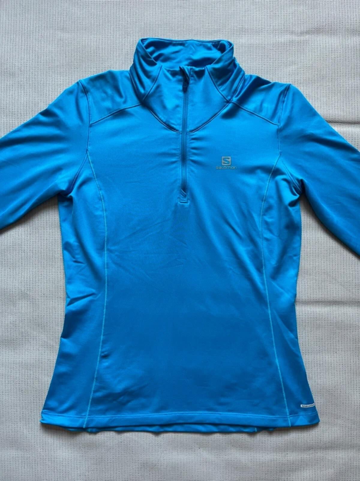 Salomon Women's Discovery Half Zip Midlayer Top - Blue, Size Small