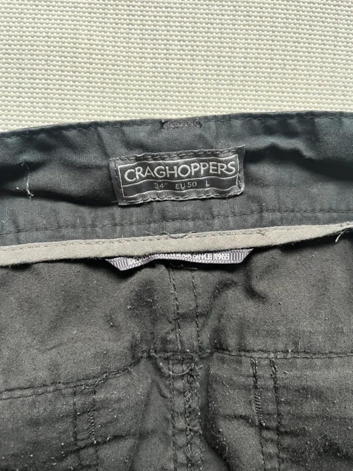 Craghoppers Women's Kiwi Pro Stretch Convertible Hiking Trousers Black Large