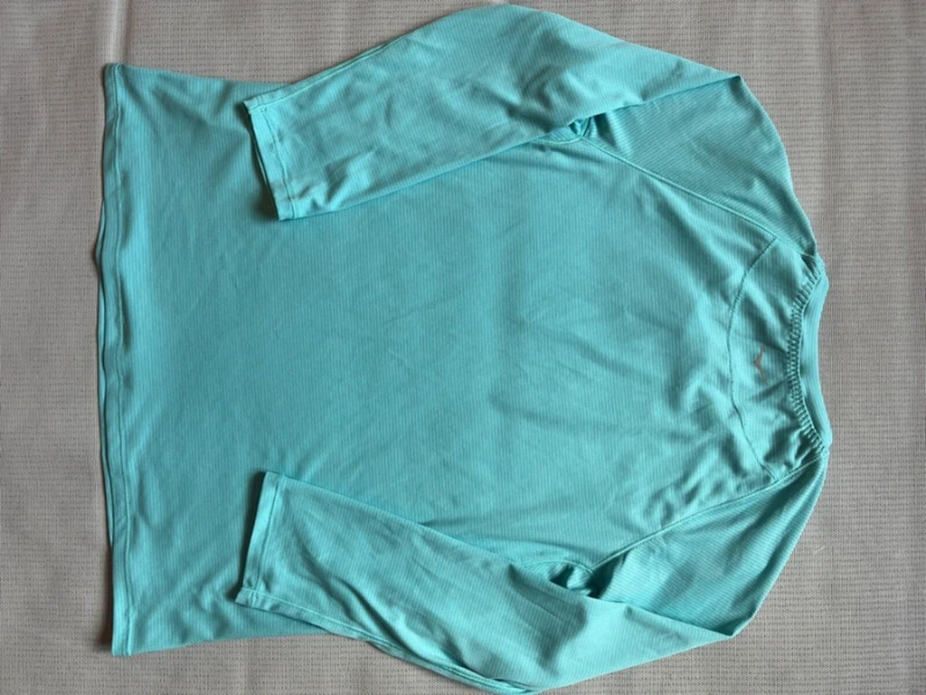 HOKA Women’s Glide 3/4 Sleeve Shirt - Light Blue, Size Small