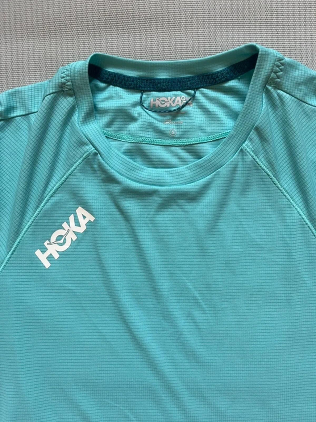 HOKA Women’s Glide 3/4 Sleeve Shirt - Light Blue, Size Small