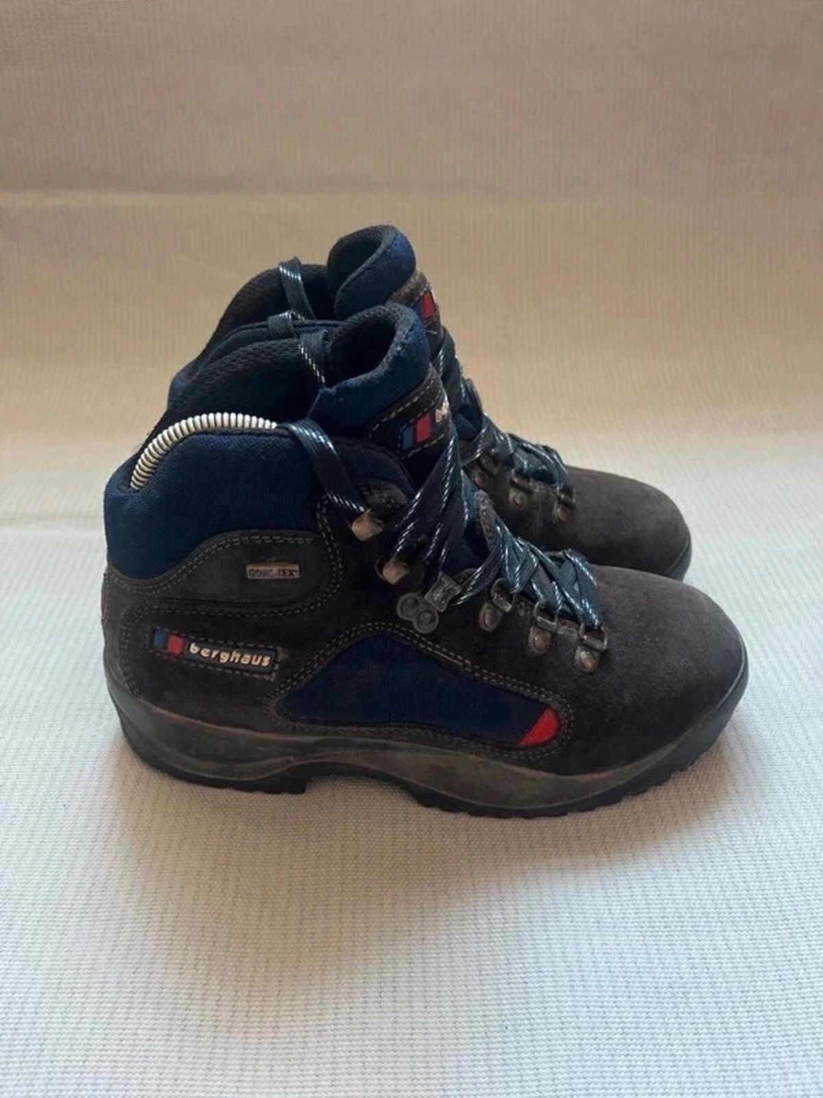 Vintage Classic Berghaus Ascent Goretex Hiking Boots - Blue/Purple, Size UK 5.5