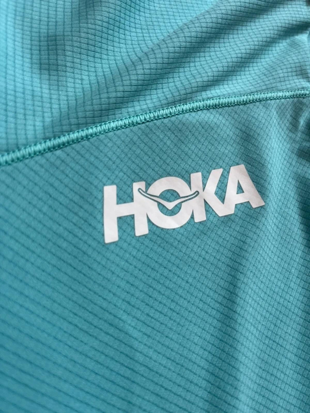 HOKA Women’s Glide 3/4 Sleeve Shirt - Light Blue, Size Small