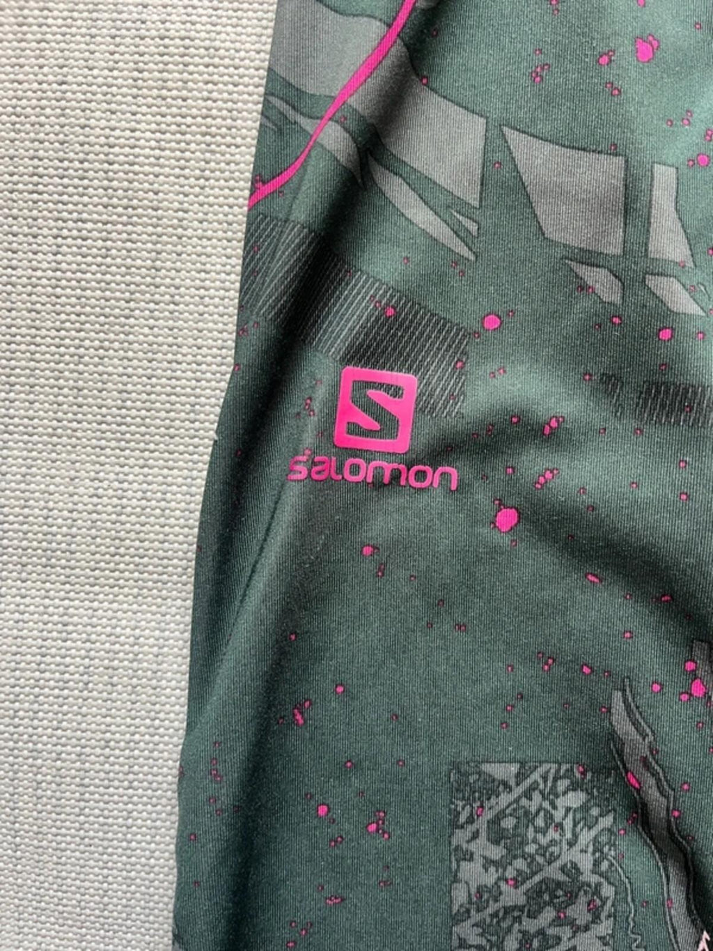 Salomon Women's Agile Long Tights - Green/White, Size Small
